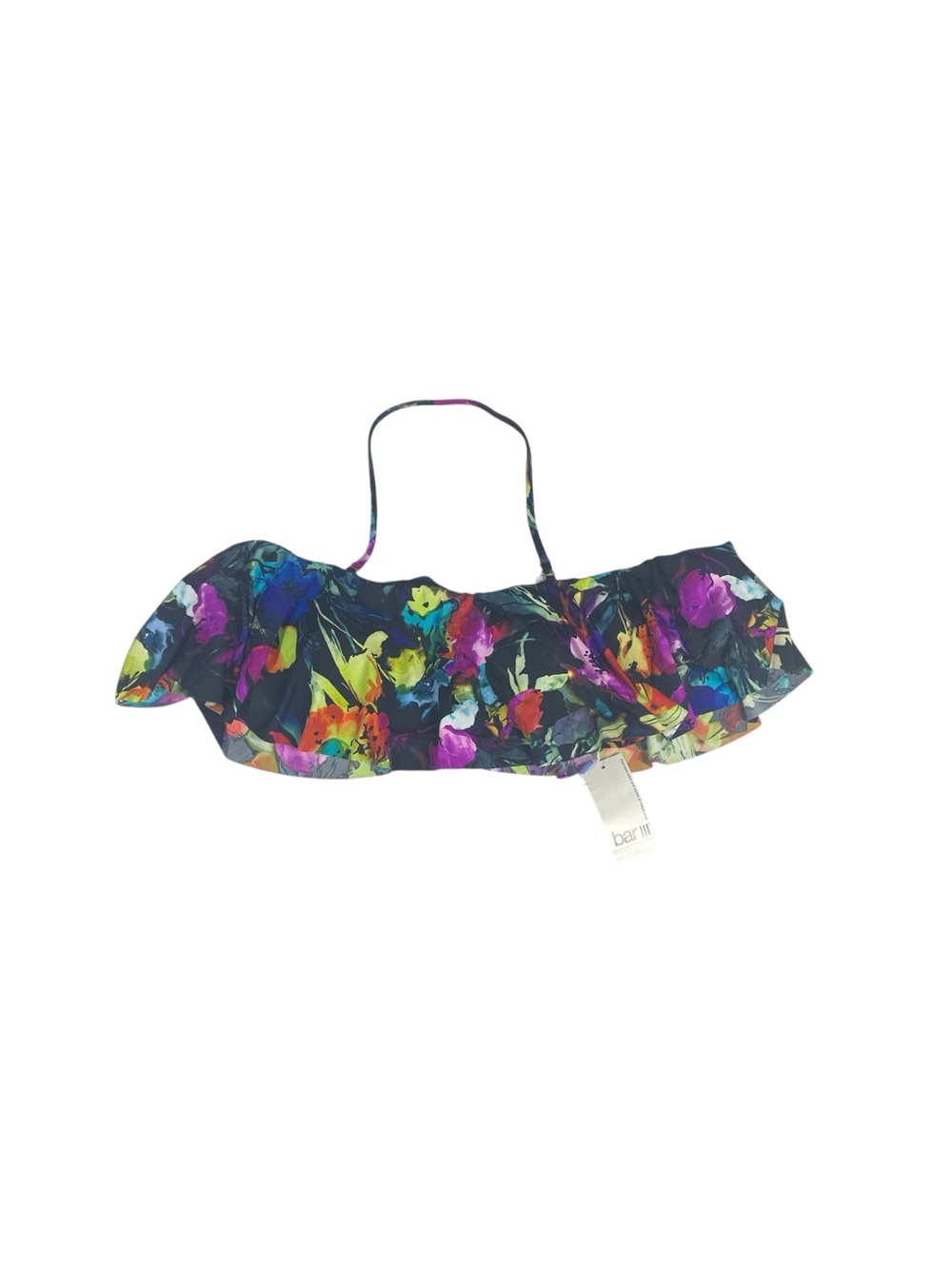 New Bar III Painted Posies Swim Top Size Large L Floral Off Shoulder Bikini NWT